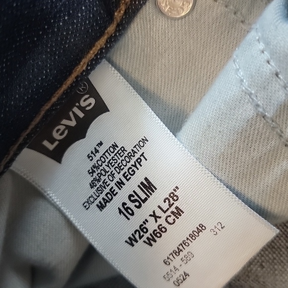 Levi Straight Leg  514 Boys Jeans 👖 Sizec16 SLIM - Picture 3 of 10